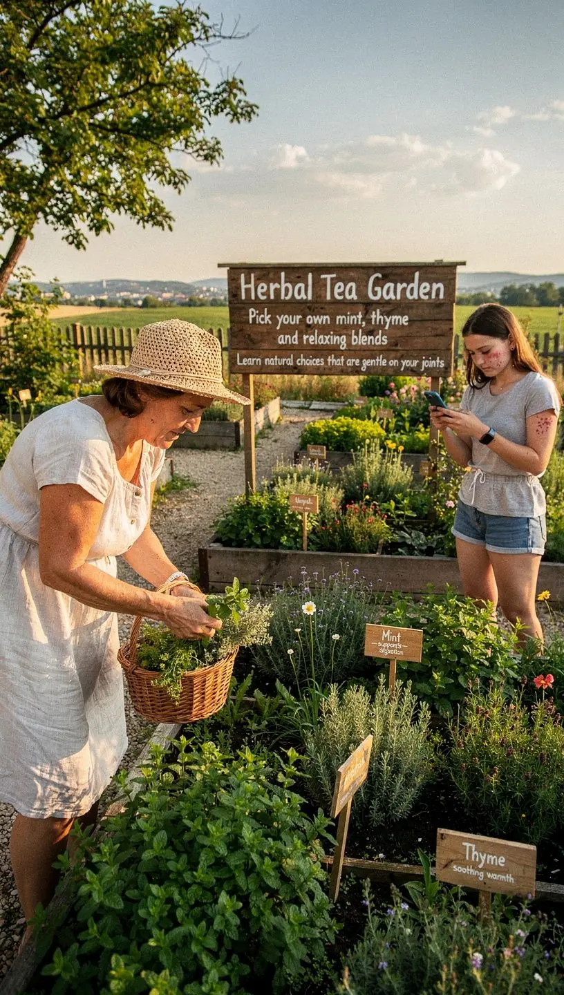 Különböző gyógynövényekből készült teakeverékek, amelyek támogatják a természetes ízületápolást napi használatra.